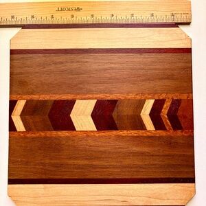 Inlaid wood charcuterie/cutting board